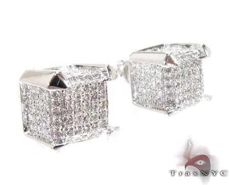 Cube diamond earrings shop