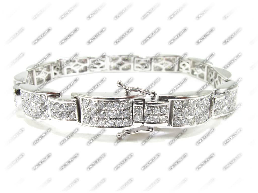 Mens On Sale White Gold 14k Round Cut H Color SI1 7.04c...