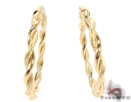 14k Gold Hoop Earrings 31361 Las Earring Yellow