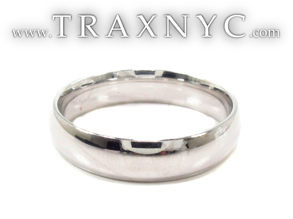 14K Gold Plain Ring 31742 Mens Gold Wedding Band White Gold 14k
