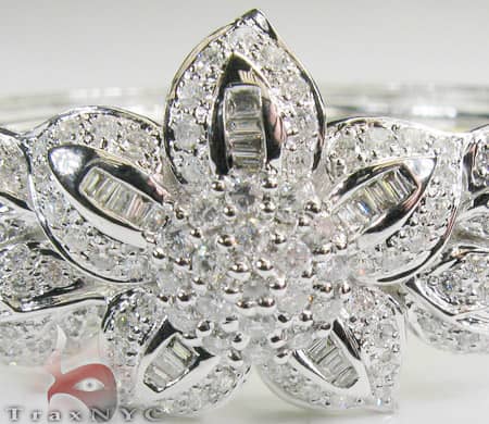 diamond bangle bracelet. White Blossom Diamond Bangle
