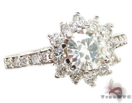 White Snowflake Ring Diamond Wedding Rings