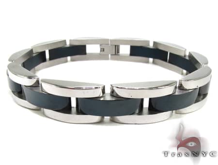Stainless Steel Bracelet Bjb02 Mens White Stainless Steel Bracelet Bjb02 Mens White