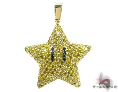 Mario star discount diamond pendant