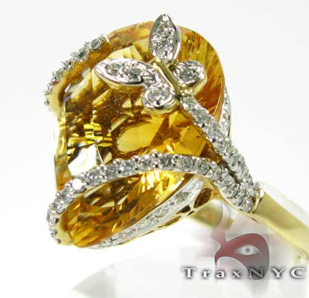 Citrine Gemstone Ring Assorted Ladies Diamond Rings Yellow Gold 1