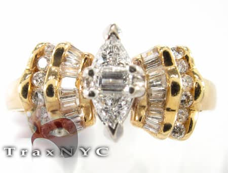 Scarab Ring Assorted Ladies Diamond Rings Two Tone Gold 14k 0.70c