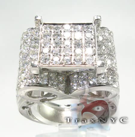 Iced Butterfly Ring Assorted Ladies Diamond Rings White Gold 14k