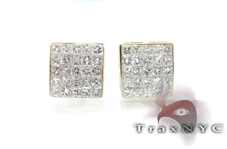 Ollies Earrings Mens Diamond Earrings Yellow Gold 14k 1.59ct Prin