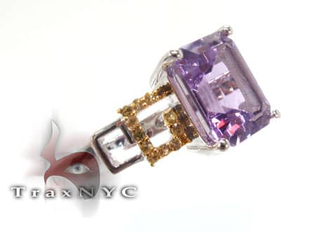 Tesla Ring Gemstone Diamond Rings Two Tone Gold 14k 0.18ct, 3.00c