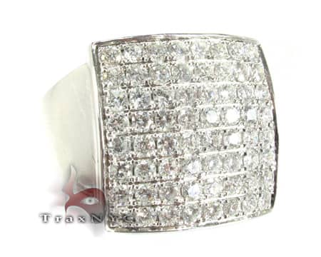 Brighton Ring Mens Diamond Rings White Gold 14k 2.60ct Round Cut