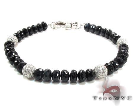 Black And White Diamond Bracelet 28322 Mens Black And White Diamond Bracelet 28322 Mens Gold 10k