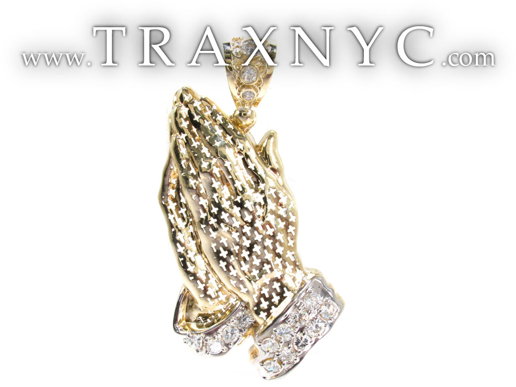 Praying Hands CZ Pendant