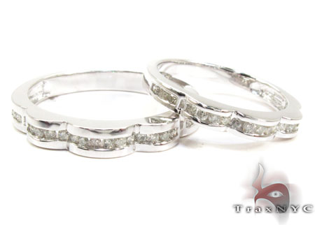 His and Her Changeless Promise Ring Set Diamond Wedding Sets