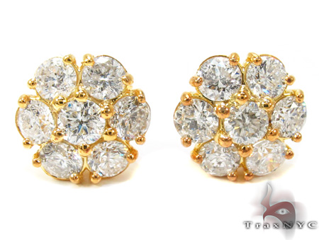 Large Blossom Studs 21121 Las Featured Earring Yellow Gold 14k