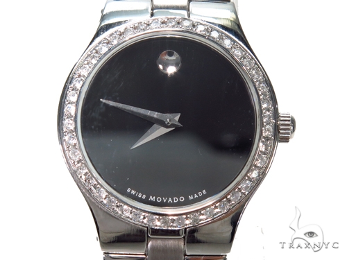 Pave Diamond Movado Watch 0605024 40592 Special Watches