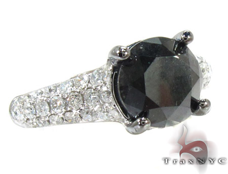 Prong Black Diamond Ring Diamond Wedding Rings
