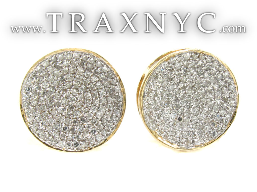 Mens Diamond Earrings on Mens Diamond Earrings 21671 Mens Diamond Earring Yellow Gold 14k Round