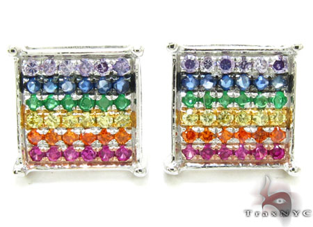 Rainbow Diamond Earrings