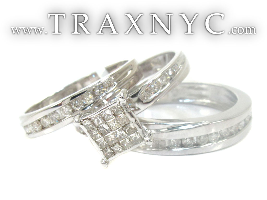wedding bands for solitaire princess cut