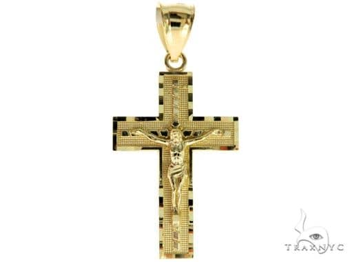 10k yellow gold jesus cross crucifix 57084 mens gold yellow gold 10k