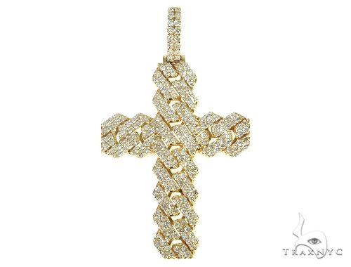 Gold cuban link discount chain with cross