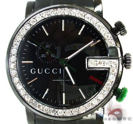 ovn Kriger Frustration Diamond Gucci Watch 9618 Mens Gucci Stainless Steel Round Cut 2.00 ct