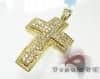 Custom Jewelry, Men's Diamond Cross Pendant Yellow Gold 14K Round Cut H Color SI2 1.25ct