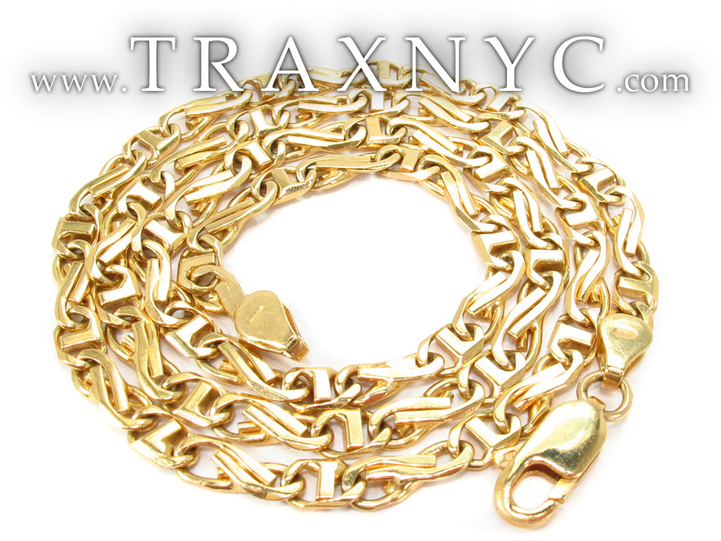 18K Gold Italy Elegant Chain 20 Inches, 4mm, 31.2 Grams 28786