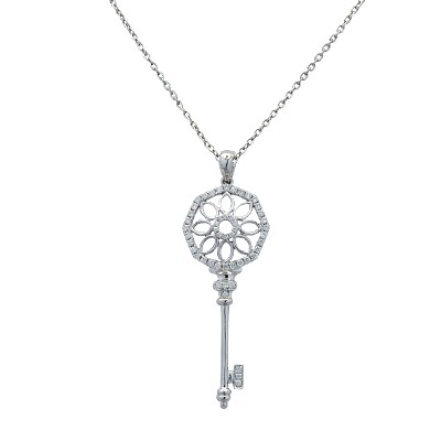 ... -White-Gold-Flower-Diamond-Key-Pendant-Diamond-Key-Pendants-1.jpg