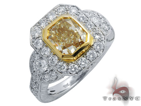 ... Jewelry  Rings  Engagement  White Gold Yellow Diamond Wedding Ring